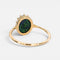 Bague 56 Bague en or jaune 14 ct avec opale noire naturelle 58 Facettes R003