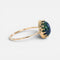 Bague 56 Bague en or jaune 14 ct avec opale noire naturelle 58 Facettes R003