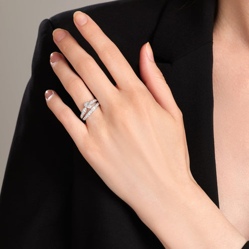 Bague 50 Chaumet Joséphine - Bague en or blanc et diamants 58 Facettes -