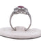 Bague 55 Bague vintage Art déco en platine avec tourmaline et diamants 58 Facettes AN650 '(0899)