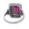 Bague 55 Bague vintage Art déco en platine avec tourmaline et diamants 58 Facettes AN650 '(0899)