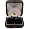 Bague 57 Bague vintage en or jaune 18 ct avec émeraude et diamants 58 Facettes AN655 (05619)