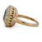 Bague 57 Bague vintage en or jaune 18 ct avec émeraude et diamants 58 Facettes AN655 (05619)