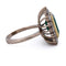 Bague 57 Bague vintage en or jaune 18 kt avec émeraude et diamants 58 Facettes AN656 (05619)