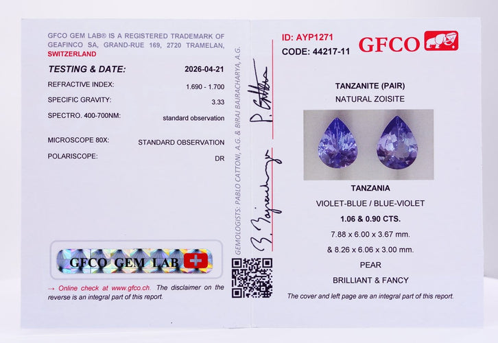 Boucles d'oreilles Boucles d'oreilles en or jaune, tanzanites et diamants 58 Facettes E011
