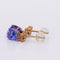 Boucles d'oreilles Boucles d'oreilles en or jaune, tanzanites et diamants 58 Facettes E011