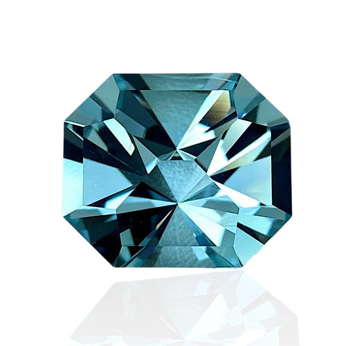 Aigue-marine du Pakistan – 11,77 carats, Taille Seewatch 58 Facettes #24-122-AMLBSW