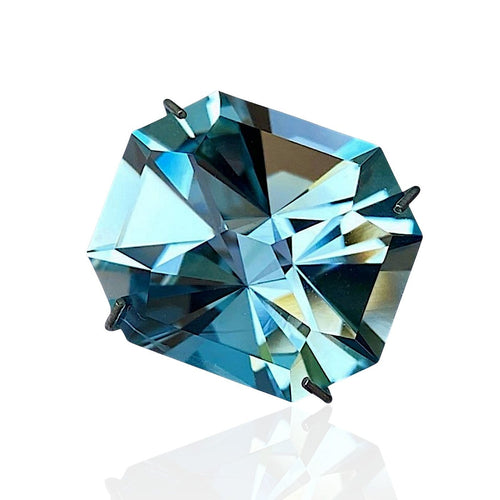 Aigue-marine du Pakistan – 11,77 carats, Taille Seewatch 58 Facettes #24-122-AMLBSW