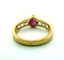Bague 54 Bague en or jaune avec diamants et rubis 58 Facettes 364/26 D