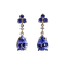 Boucles d'oreilles Boucles d'oreilles en or jaune 14 ct, tanzanites, saphirs et diamants 58 Facettes E012