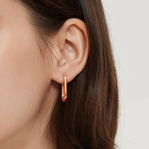 Boucles d'oreilles Jullie Big Oval - Boucles d'oreilles 58 Facettes SER1016RG
