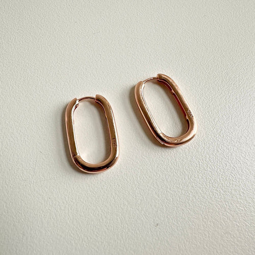 Boucles d'oreilles Jullie Big Oval - Boucles d'oreilles 58 Facettes SER1016RG