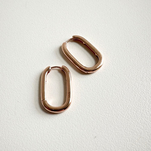 Boucles d'oreilles Jullie Big Oval - Boucles d'oreilles 58 Facettes SER1016RG
