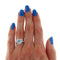 Bague 53 Bague en or blanc avec aigue-marine cœur et diamants 58 Facettes G3953