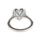 Bague 53 Bague en or blanc avec aigue-marine cœur et diamants 58 Facettes G3953