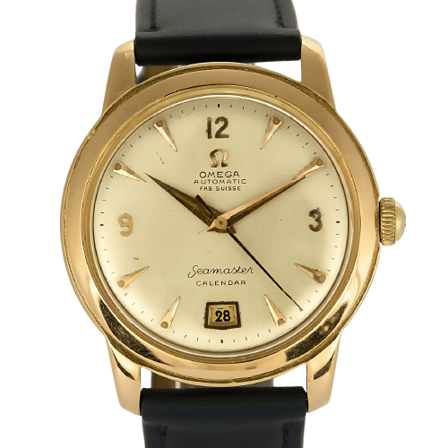 Montre Omega Seamaster Calendar - Montre en or rose 18K, cadran argenté 58 Facettes A1176