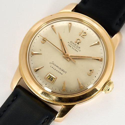 Montre Omega Seamaster Calendar - Montre en or rose 18K, cadran argenté 58 Facettes A1176