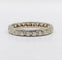 Bague 52 Alliance américaine Art déco en or blanc 18k et diamants 58 Facettes A07224