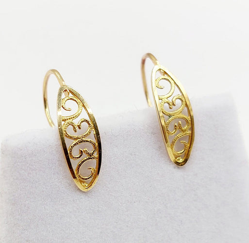Boucles d'oreilles Dormeuses vintage Art nouveau en or 18k filigrané 58 Facettes A07235