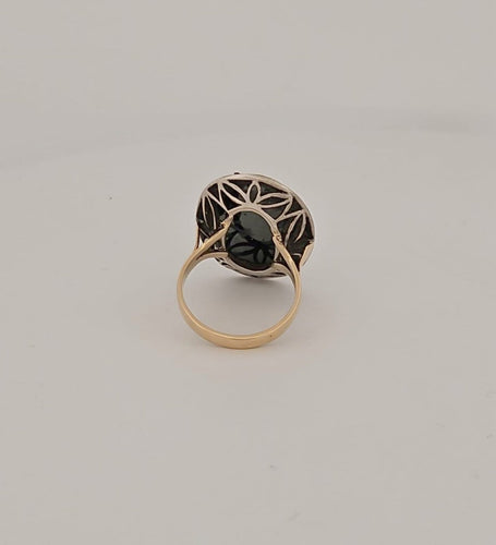 Bague 56 Bague en or jaune et hématites 58 Facettes 2504989