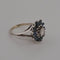Bague 49.5 Bague en or blanc avec saphirs navette et diamant 58 Facettes 3042047