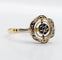 Bague Art déco fleur ciselée en or 18k 58 Facettes A07237