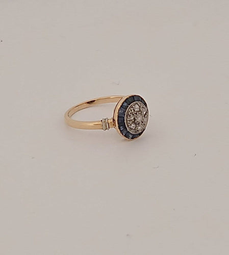 Bague 47 Bague en or jaune, saphirs et diamants 58 Facettes 2584666
