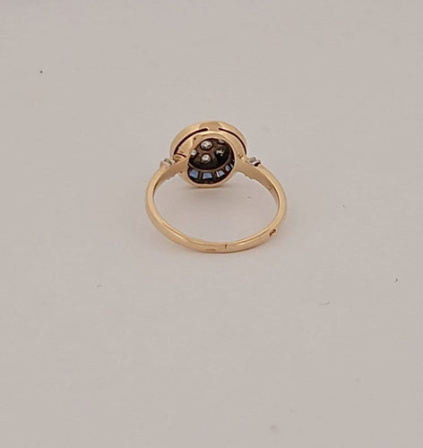 Bague 47 Bague en or jaune, saphirs et diamants 58 Facettes 2584666
