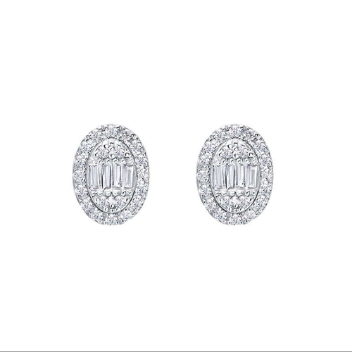 Boucles d'oreilles Boucles d'oreilles en or blanc 18K et diamants 58 Facettes GER1400WG