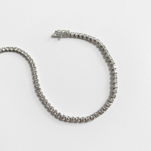 Bracelet Disco - Bracelet tennis en or blanc 18K et diamants 3,0 ct 58 Facettes GBT1332WG