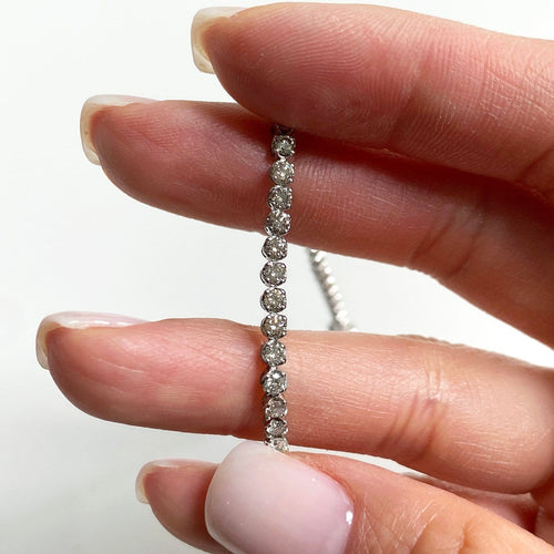 Bracelet Disco - Bracelet tennis en or blanc 18K et diamants 3,0 ct 58 Facettes GBT1332WG