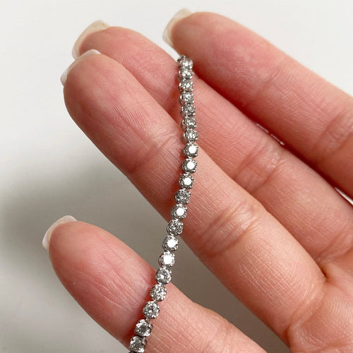 Bracelet AITCHES Disco - Bracelet tennis en or blanc et diamants 58 Facettes GBT1332WG