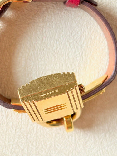 Montre Hermès Kelly - Montre cadenas en plaqué or et cuir 58 Facettes WC-2025-1806