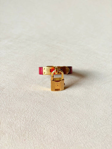 Montre Hermès Kelly - Montre cadenas en plaqué or et cuir 58 Facettes WC-2025-1806