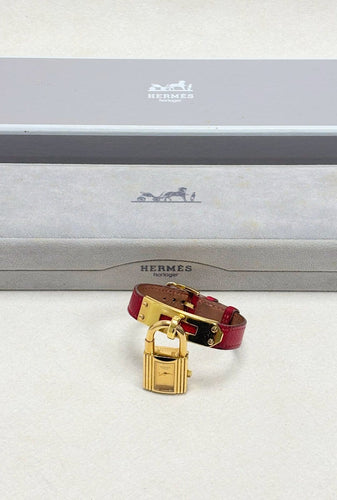 Montre Hermès Kelly - Montre cadenas en plaqué or et cuir 58 Facettes WC-2025-1806