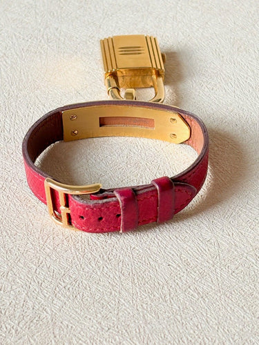 Montre Hermès Kelly - Montre cadenas en plaqué or et cuir 58 Facettes WC-2025-1806