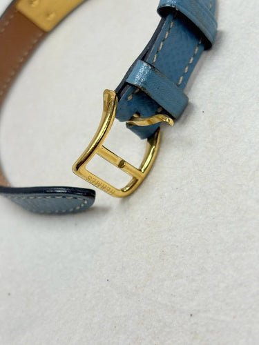 Montre Hermès Kelly - Montre en plaqué or et cuir rouge 58 Facettes WC-2025-3238