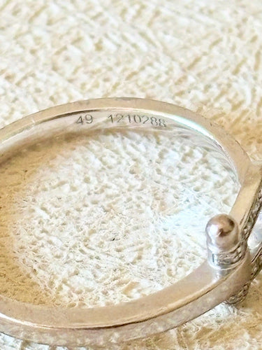 Bague 49 FRED Force 10 - Bague petit modèle en or blanc et diamants 58 Facettes WC-2026-2182