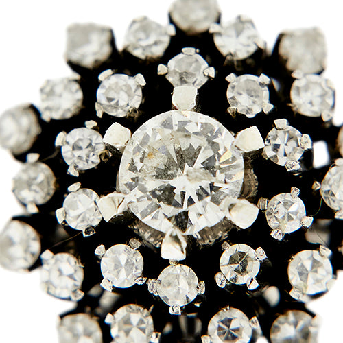Bague 54 Bague fleur en or blanc et diamants 58 Facettes 39574