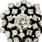 Bague 54 Bague fleur en or blanc et diamants 58 Facettes 39574