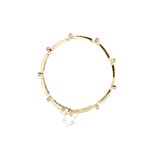 Bracelet Art déco - Bracelet en or jaune et blanc, saphirs et diamants 58 Facettes 39520