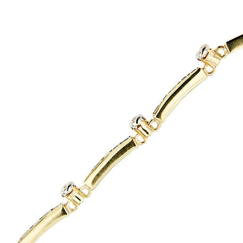Bracelet Art déco - Bracelet en or jaune et blanc, saphirs et diamants 58 Facettes 39520