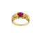Bague 59 Bague homme en or jaune et rubis synthétique 58 Facettes 41489