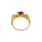 Bague 59 Bague homme en or jaune et rubis synthétique 58 Facettes 41489