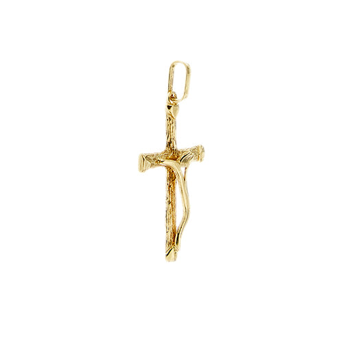 Pendentif Pendentif croix avec Jésus en or jaune 58 Facettes 35213