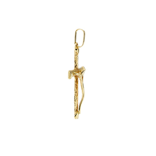 Pendentif Pendentif croix avec Jésus en or jaune 58 Facettes 35213