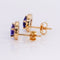 Boucles d'oreilles Boucles d'oreilles en or jaune 18 ct, tanzanites et diamants 58 Facettes E013