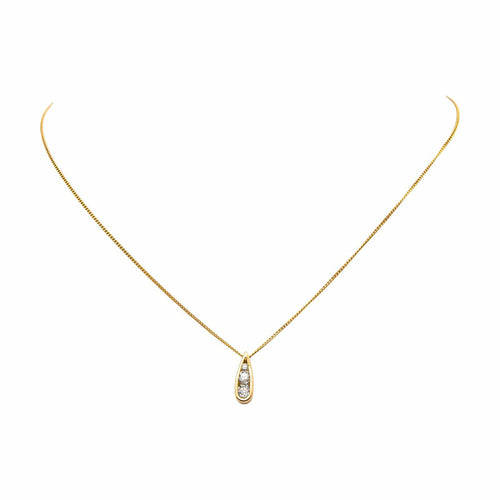 Collier Trilogie - Collier en or jaune et diamants 58 Facettes 4717711CN