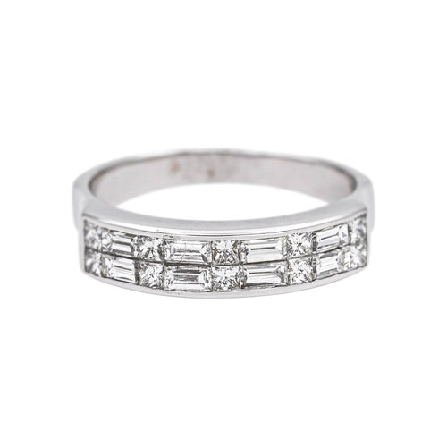 Bague 57 Bague en or blanc et diamants 58 Facettes 5039429RV