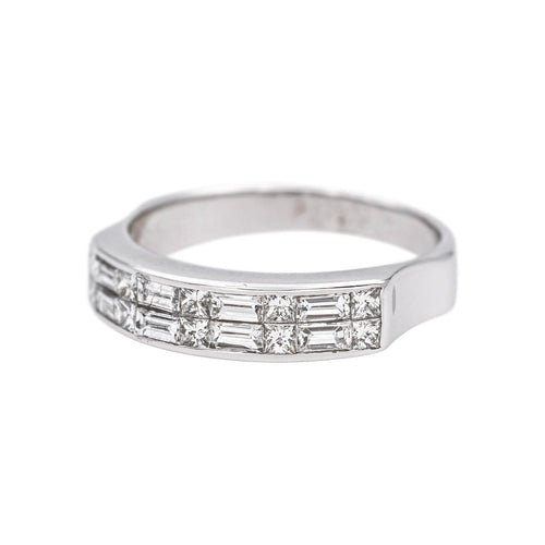 Bague 57 Bague en or blanc et diamants 58 Facettes 5039429RV